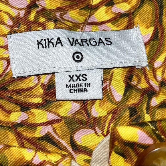 KIKA Vargas CROP JACKET NEW Mum Floral Quilted Jacket GOLD Yellow tan Button Up - Picture 4 of 16